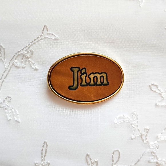 oden Other - 1970s Oden Inc. Brass/Bronze "Jim" Belt Buckle, Personalized Name, Made In USA